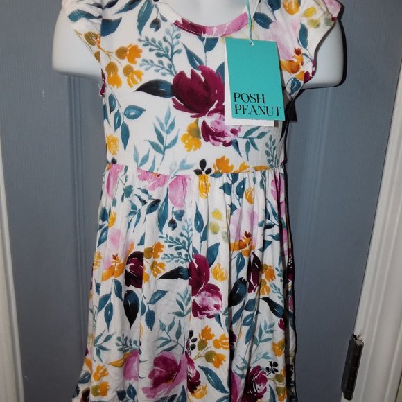 Posh Peanut Jozie Short Sleeve Twirl Dress Size 2T Girl's NEW - Picture 2 of 3